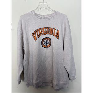 UG Apparel UVA Virginia Cavaliers Gray Cotton Knit Sweater XL College Spirit Gam